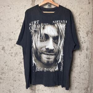 Kurt Cobain RARE 1994 Memorial Nirvana "I Hate Myself" XL Single Stitch Tee